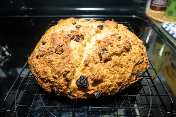 Soda bread is a variety of quick bread traditionally made in a variety of cuisines in which sodium bicarbonate (otherwise known as \