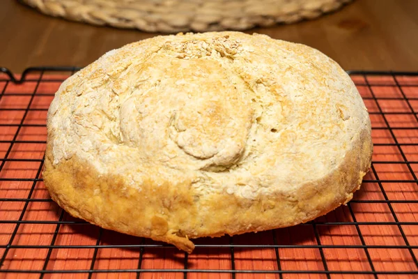 Bannock Mängd Olika Platta Snabbt Bröd Eller Någon Stor Rund — Stockfoto