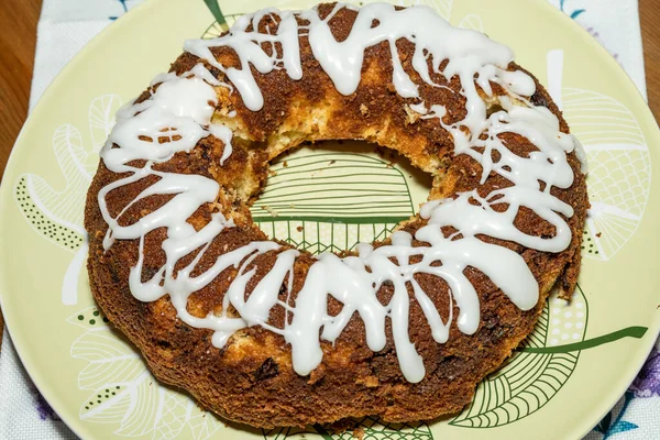 Babka Una Torta Lievito Spugnosa Che Viene Tradizionalmente Cotta Domenica — Foto Stock