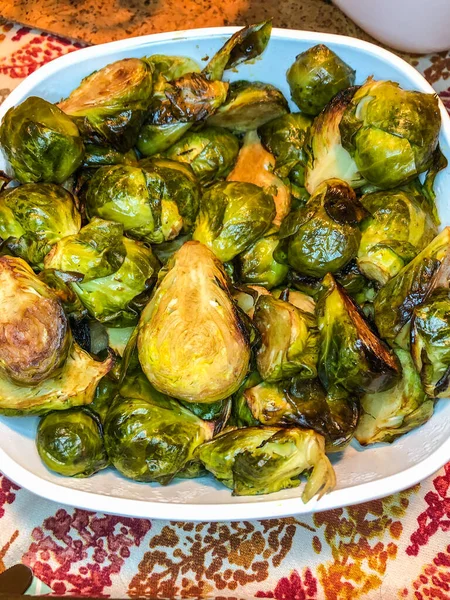 Roasting One Best Ways Bring Out Delicious Nutty Flavors Brussels — Foto de Stock