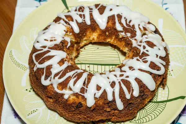 Babka Ist Ein Schwammiger Hefekuchen Der Traditionell Ostersonntag Polen Weißrussland — Stockfoto