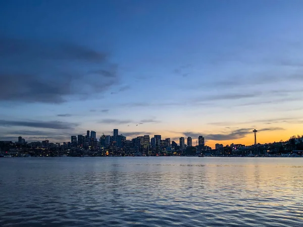 Vista Del Centro Seattle Dal Gas Works Park — Foto Stock