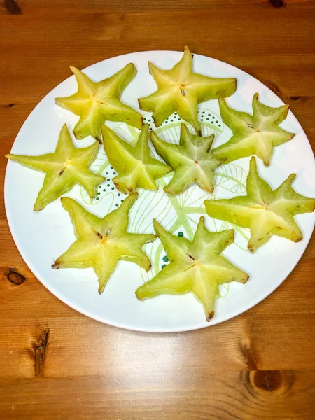 Carambola Also Known Starfruit Fruit Averrhoa Carambola Species Tree Native — Stock Photo, Image