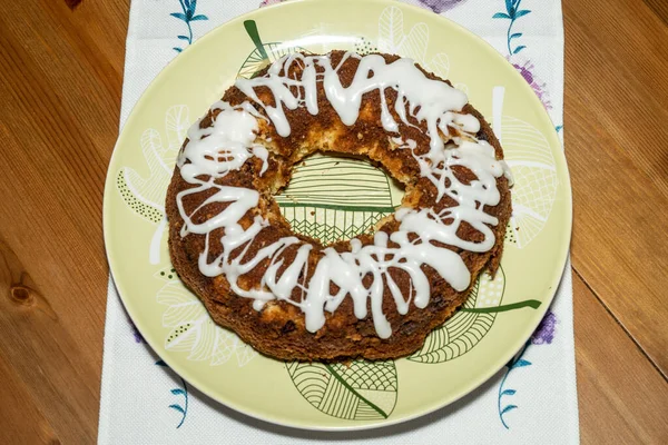 Babka Ist Ein Schwammiger Hefekuchen Der Traditionell Ostersonntag Polen Weißrussland — Stockfoto