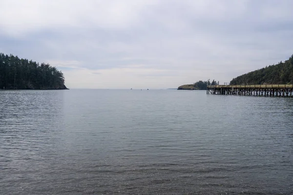 Bowman Bay Een Van Populairdere Gebieden Van Deception Pass State — Stockfoto