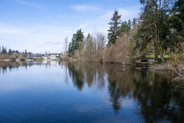 Lake Boren Park Est Parc Communautaire Populaire Situé Près Promenade — Photo