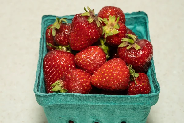 Strawberry Punnet Should Regular Indulgence While Favourite Soft Fruit Season — Stock Photo, Image