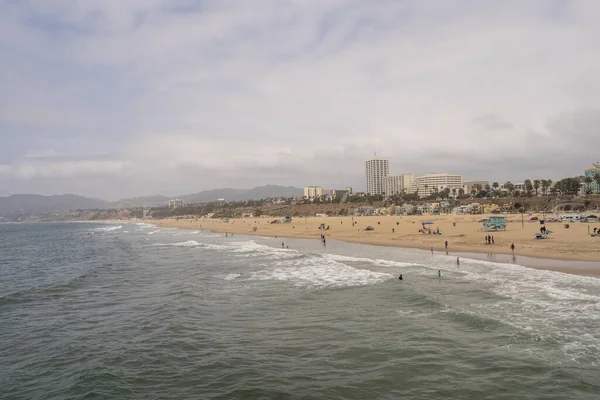 Santa Monica State Beach Ist Ein Kalifornischer Staatspark Der Von — Stockfoto