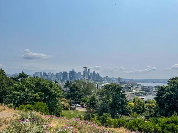 Kerry Park Piccolo Parco Pubblico Punto Vista Sul Pendio Sud — Foto Stock