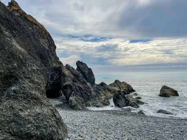 Ruby Beach Jest Najbardziej Wysuniętą Północ Plażą Południowym Wybrzeżu Olympic — Zdjęcie stockowe