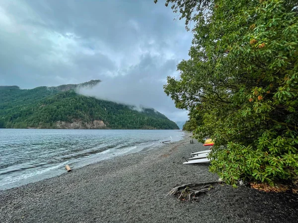 Lake Crescent Lago Localizado Inteiramente Dentro Parque Nacional Olímpico Clallam — Fotografia de Stock