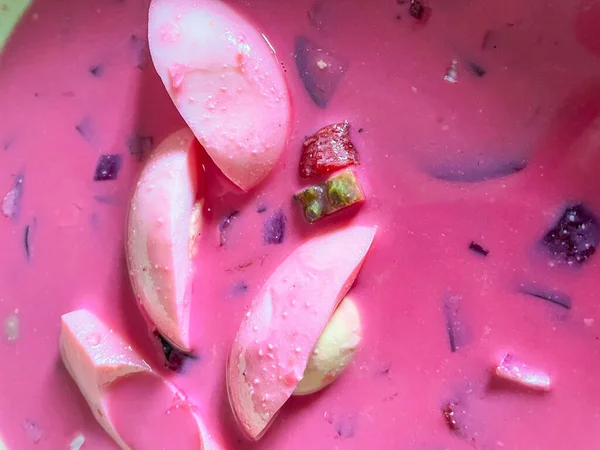 Cold Borscht Popular Alternative Aforementioned Variants Those Normally Served Hot — Stock Photo, Image