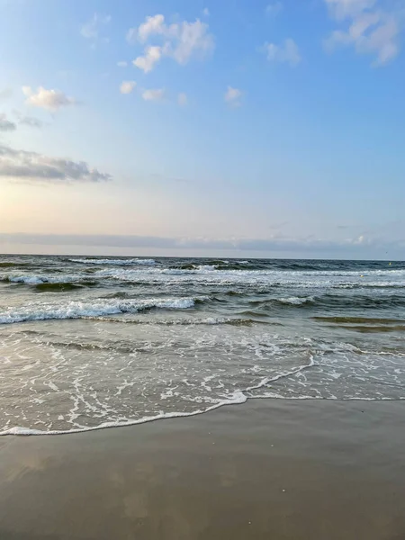 Polonya Kolobrzeg Deki Güzel Kumlu Plaj — Stok fotoğraf