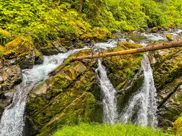 Las Cataratas Del Sol Duc Valle Del Sol Duc Son — Foto de Stock