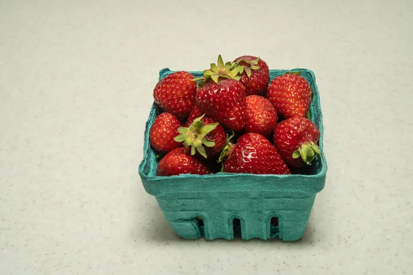 Strawberry Punnet Should Regular Indulgence While Favourite Soft Fruit Season — Stock Photo, Image