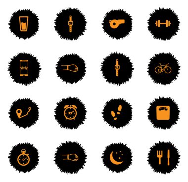 Koşu ve egzersiz sadece simgeleri