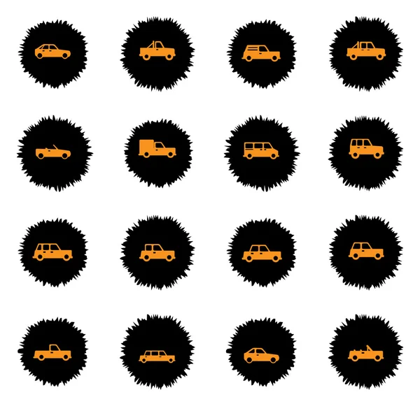 Coches simplemente iconos — Vector de stock