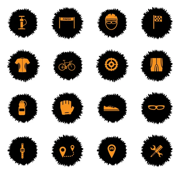 Bicicleta simplemente iconos — Vector de stock