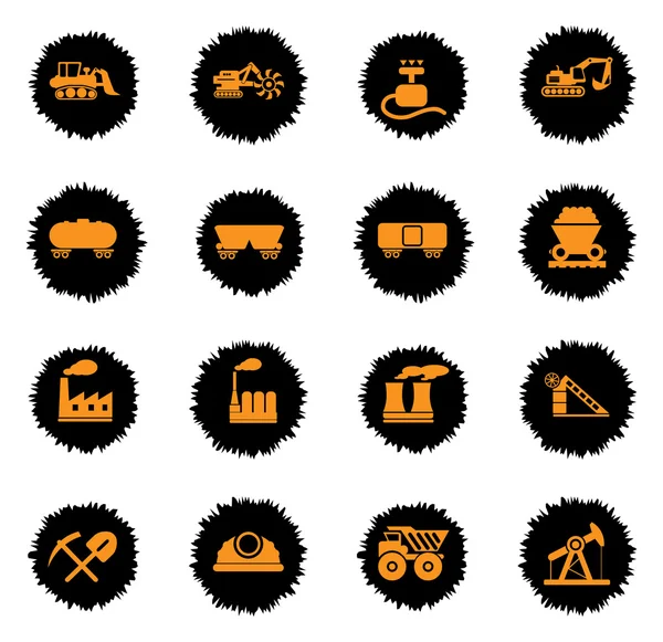 Factory and Industry Symbols — Stock Vector