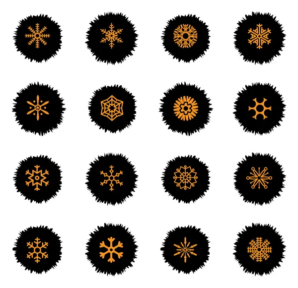 Snowflakes simply icons — Stock Vector