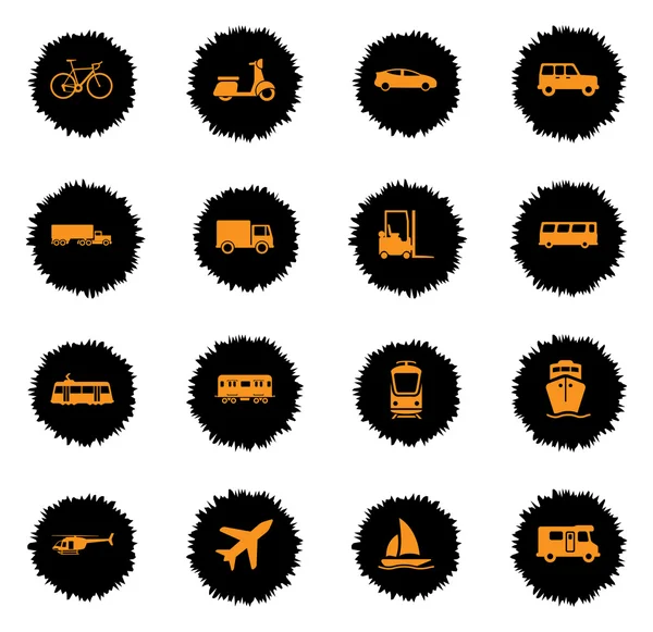Transporte simplemente iconos — Archivo Imágenes Vectoriales