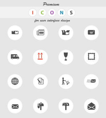 Post service simply icons clipart