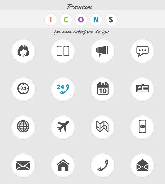 Contacts simply icons — Stock Vector