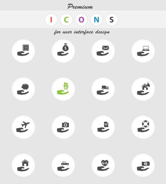 Insurance simply icons