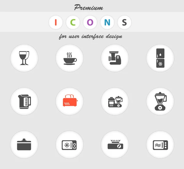 Kitchen Utensils Icon Set — Stock Vector