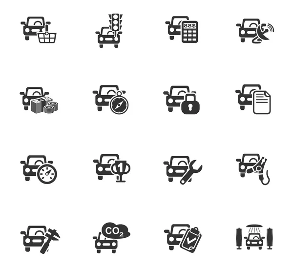 CAR SERVIÇO ICON SET — Vetor de Stock