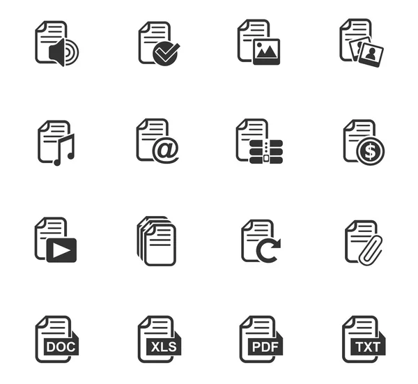 Conjunto de icono de documento — Vector de stock