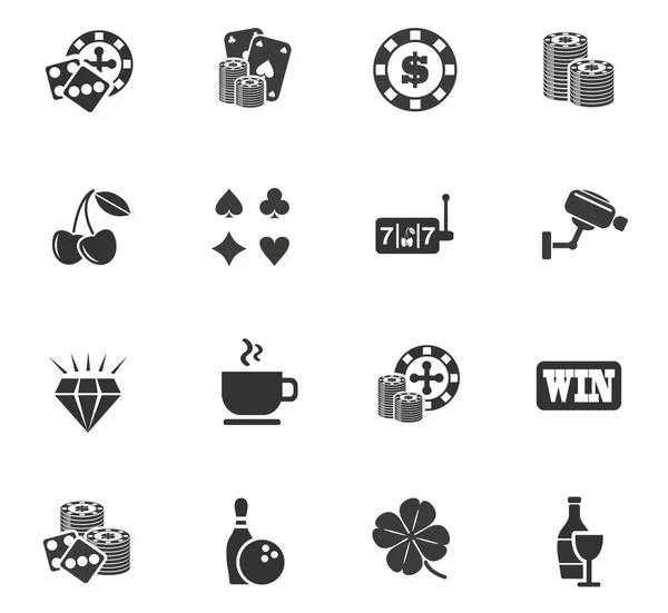 Casino Icon set Stok Vektör