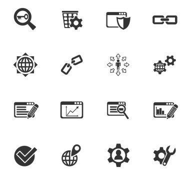 SEO ve geliştirme Icon set