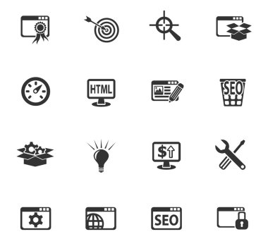 SEO ve geliştirme Icon set
