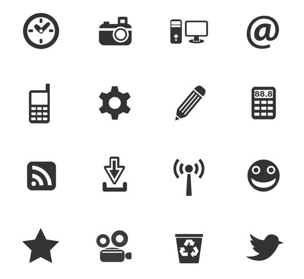Conjunto de iconos de redes sociales — Vector de stock