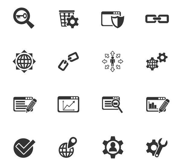 seo and development icon set