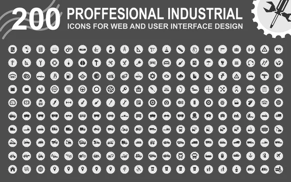 Professionele industriële pictogrammen Stockvector