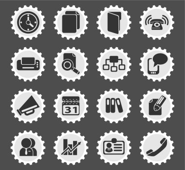 iş basit vektör ikonlar