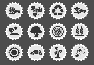 Ekoloji simgesi seti