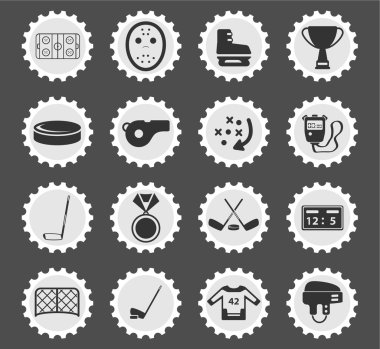 Hokey sadece simgeleri