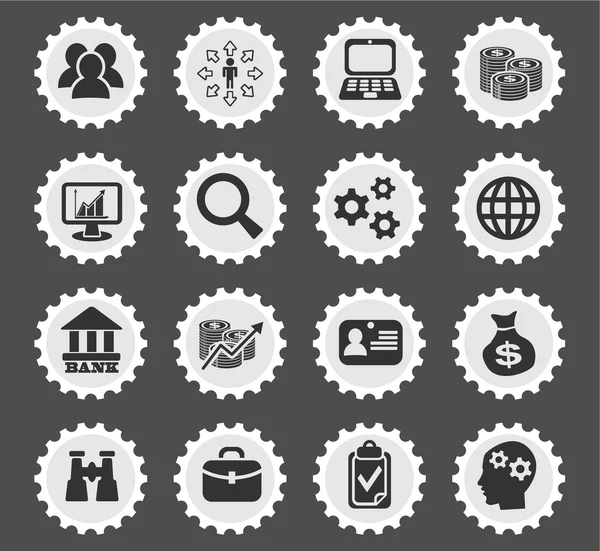 Business management and human resources icon set — Stock Vector