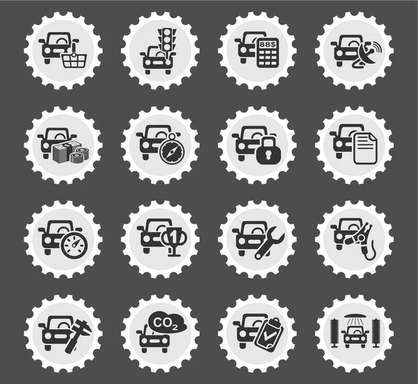 Service de voiture ICON SET — Image vectorielle