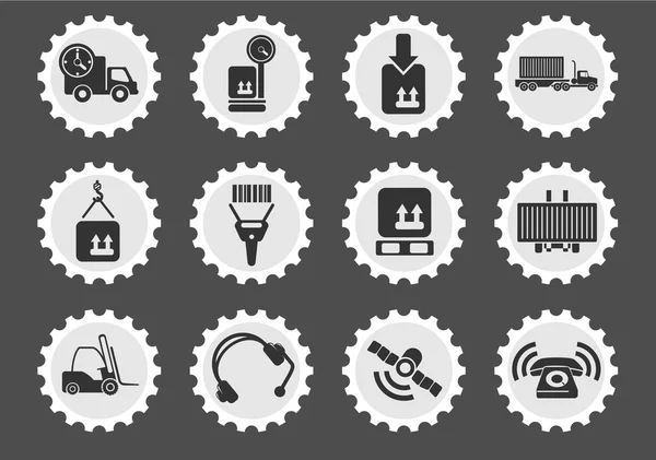 Logistiek pictogrammenset — Stockvector