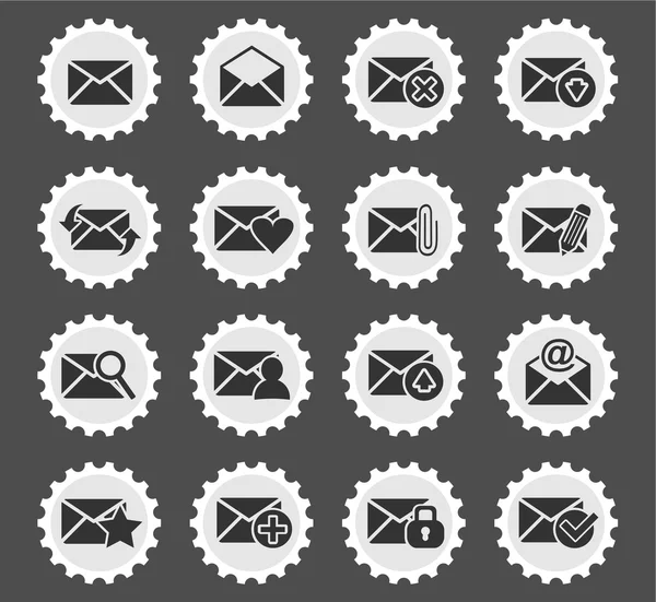 Набір іконок пошти та конвертів — стоковий вектор
