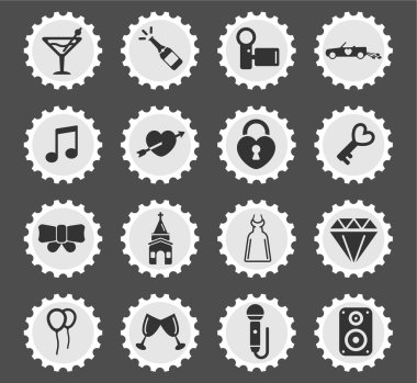 Sadece simgeleri düğün