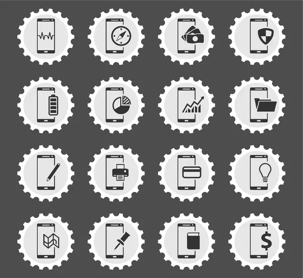 スマート フォンだけのアイコン — ストックベクタ