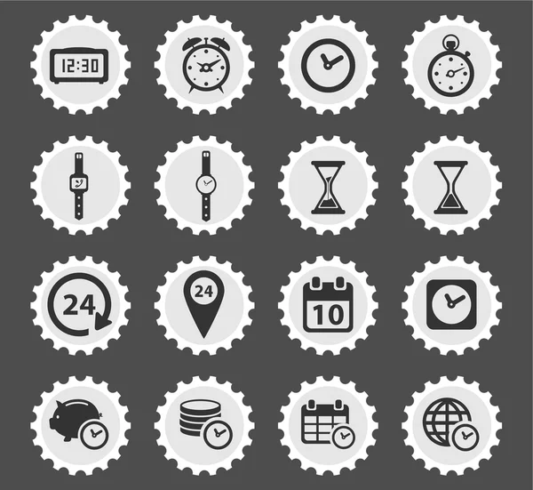 El tiempo simplemente iconos — Vector de stock