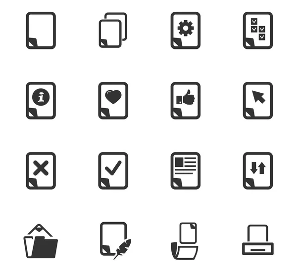 Documents icons set — Stock Vector