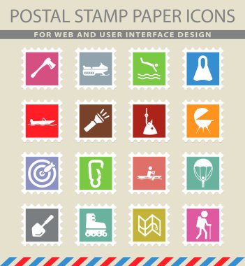 Aktif istirahat Icon set