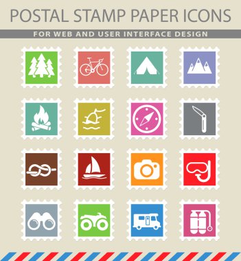 Aktif istirahat Icon set